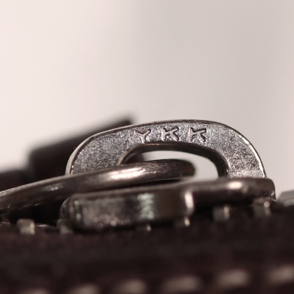 Coach E06-10266 brown sling bag w/ suede, snake skin and patent accents on front - Picture 13 of 15